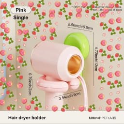 UFORU Wall-mounted Hair Dryer Shelf Household Bathroom Punch-free Portable Sucker Dopamine Organizer