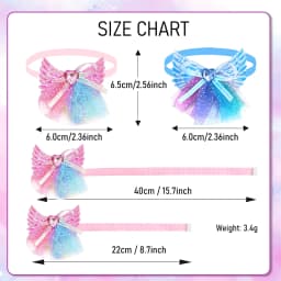 10PCS Mixed Colors Dog Bow Ties Collars Adjustable Angel Wings Pet Dog Bowties Fashion Pet Grooming Accessories For Dogs
