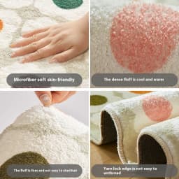 VIKAMA Faux Cashmere Carpet Bedroom Soft And Comfortable Floor Mats Children's Room Non-Slip Foot Mats Home Decoration