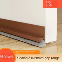 1pc 100CM Brush Seal Strip Door Bottom Seal Strip Insectproof Soundproof Door Bottom Seal Strip Door Stop Self-adhesive Strip
