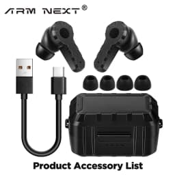 ARM NEXT Tactical Earphone Earplugs for Noise-canceling Ear Caps for Shooting Hearing Protection NRR27dB
