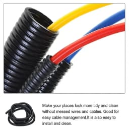 Outer Diameter 7/10/13/15/18/21/25/28mm Length 1/3/6m Split Type Steel Wire Braided Conduit Polyethylene Pipe Black Sleeve