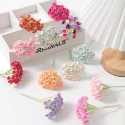 1/3/5Pcs Artificial Flower Bouquet Silk 11cm Fake Flowers for Home Decor Garden Wedding Decoration DIY Craft Gifts Accessories
