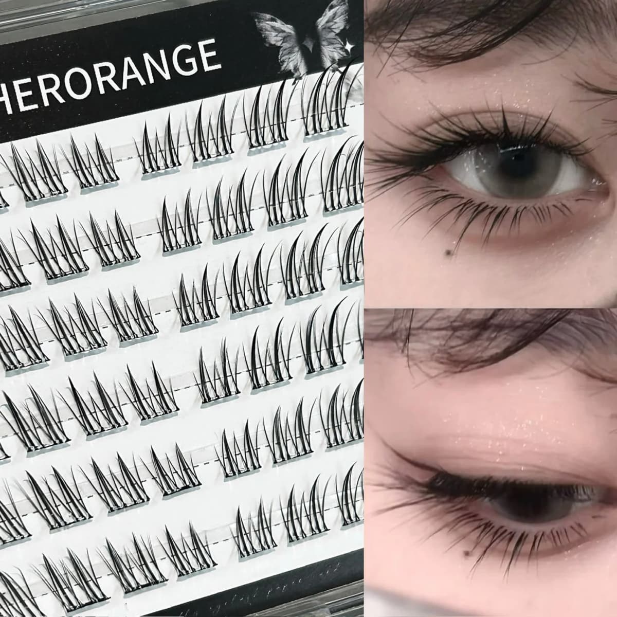 3/6/10 Rows Natural Charming Lashes Y2k Segmented Foxes Eyelash Extension Fluffy Single Clusters False Eyelashes Makeup Tools