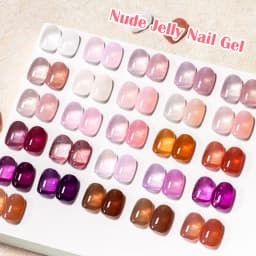 6pcs Nude Jelly Gel Nail Polish Set Summer Nails Sheer Translucent Nail Gel for Manicure Nail Supplies Soak Off UV Led Varnish