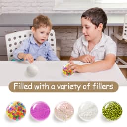 10/15/20Pcs DIY Stress Ball Kit Blank Pressure Ball Skin DIY Kit with Expander Tool Make Your Own Stress Toy for Adult Beginner