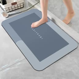Diatomaceous Earth Bath Mat Super Absorbent Non Slip Fast Drying Soft Floor Mat for Bathroom Shower Laundry Bedroom Kitchen RV