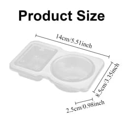 5/10/20/40PCS Double Compartment Seasoning Container with Lid Portable Compartment Snack Container for Daily Outdoor Picnic