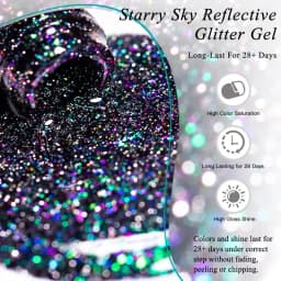 Starry Sky Reflective Glitter Nail Gel Polish Sparkling Glitter Semi Permanent Nails Art Soak Off UV Gel Varnish Nail Supplies