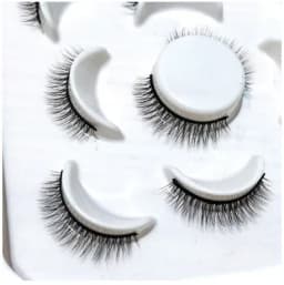 HBZGTLAD 5Pairs Handmade Mink Lashes Short False Eyelashes Dense Natural Long Messy Eye Lashes Reusable Stage Makeup Eyelashes