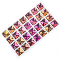 VC Sew on Rhinestone Square Shape Crystals Flatback Crystals for Clothing Shell Beads for Wedding Dresses Decoration DIY