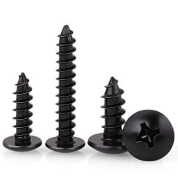 20-200pcs Black Carbon Steel Phillips Truss Head Screw M2.3 M2.6 M3 M3.5 M4 M5 M6 Cross Recessed Flat Head Self-Tapping Screws