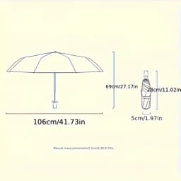 12 Ribs Extra Large Windproof Auto Open/Close Umbrella UV Sun Rain Dual Use Compact Portable Travel Fashionable Men Women