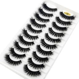 HBZGTLA 10paris Cat Eyelashes Fluffy Mink Eyelashes Natural Look False Lashes for Daily Party Wedding Lightweigh Reusable Makeup