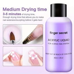 1/3/5PCS Nail Acrylic Liquid Monomer Crystal 40ml/75ml/120ml/240ml for Nail Art Acrylic Powder Extension Professional Manicure
