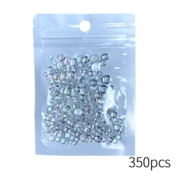 350pcs Clear Dewdrop Water Droplets Embellishments Simulation Round Clear Waterdrop Resin Beads Nails Art DIY Nail Decorations
