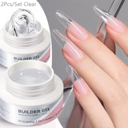 BORN PRETTY 60g Clear Milky White Non Stick Hand Extension Gel Nail Polish Molding Semi Permanent Soak Off Building Hard Gel