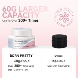 BORN PRETTY 60g Clear Milky White Non Stick Hand Extension Gel Nail Polish Molding Semi Permanent Soak Off Building Hard Gel