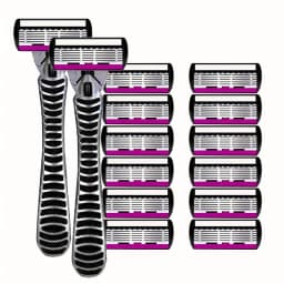 6-Layer Classic Razor, Razor Set, Stainless Steel Blade, Manual Safety Razor, Reusable Blade, Silicone Anti-Skid Layer