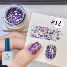 1-12PCS Deer Crash Sparkling Series Gel Nail Polish Sparkling All-match Whitening Sequins Fashionable Eye-catching Nail Supplies