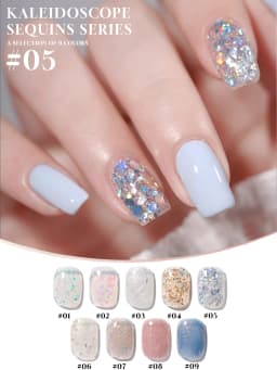 1-12PCS Deer Crash Sparkling Series Gel Nail Polish Sparkling All-match Whitening Sequins Fashionable Eye-catching Nail Supplies