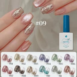 1-12PCS Deer Crash Sparkling Series Gel Nail Polish Sparkling All-match Whitening Sequins Fashionable Eye-catching Nail Supplies