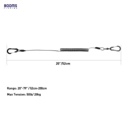 Booms Fishing T02RB1 Fishing Rod Tether Boat Kayak Paddle 2M Heavy Duty Elasticity Lanyard for Fishing Tools Rods Strap 4pcs/Set