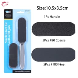 TP 1/20PCS Foot Rasp Profession Feet Care For Hard Dead Skin Callus Remover Pedicure File Replacement For Stainless Steel Handle