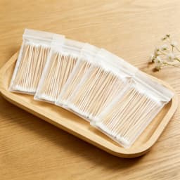 100/300PCS 6 Inch Precision Tips Cotton Swabs - Long Wooden Stick Cotton Buds Pointed Cotton Swabs With Case - Cotton