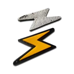 3D PVC Hook and Loop Patches Lightning Glow Armband Sticker Night Recognition Emblem Morale Badge Backpack Hat Military Patch