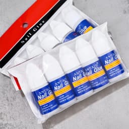 5Pcs/set Fast-Dry Adhesive Nail Tips Nail Glue 3g*5jars Super-Stong Bond Nail Glue For Nail Rhinestone&Nail Tips Manicure Glue