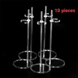 10pcs Transparent Doll Stand Display Holder Plastic Waist Foot Support Rack Bracket DIY Prop Model Dollhouse Accessories