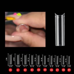 500pcs XXL Nail Tips No C Curve Straight Square Long Coffin Half Cover Fake Nails Acrylic Manicure Salon Supply
