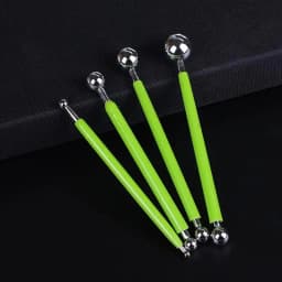 1Set Pottery Dots Sculpture Tool Stainless Steel Polymer Clay Shape Pen Metal Ball Clay Carving DIY Ceramics Decorating Tools