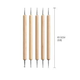 1Set Pottery Dots Sculpture Tool Stainless Steel Polymer Clay Shape Pen Metal Ball Clay Carving DIY Ceramics Decorating Tools