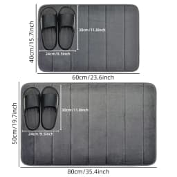 Bathroom Coral Velvet Anti-skid Mat,Quick Water Absorption,Dry Machine Washing,Toilet Mat,SoftComfortable, Easy Mat Bathroom Use