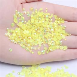 2mm~6mm 1000 Resin Jelly Drill Non Thermal Repair Ab Flat Back Plastic Crystal Nail Diy Glitter Stone