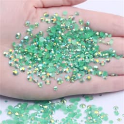 2mm~6mm 1000 Resin Jelly Drill Non Thermal Repair Ab Flat Back Plastic Crystal Nail Diy Glitter Stone