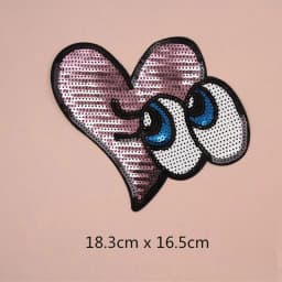 Big Sequin Applique Patches Transfer for clothing Backpacks Jackets Iron-on Stitch Sewing Applications Adhesive Thermoadhesive
