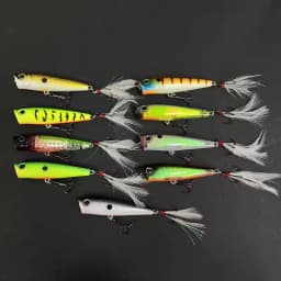 7g 65mm Surface Popper Fishing Lures Long Casting Artificial Hard Bait Topwater Pencil Swimbait Wobblers for Pike Perch Supplies