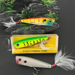 7g 65mm Surface Popper Fishing Lures Long Casting Artificial Hard Bait Topwater Pencil Swimbait Wobblers for Pike Perch Supplies
