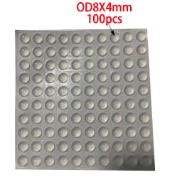 100Pcs Soft Silicone Rubber Anti Slip Bumpers Feet Pads Damper Buffer Cabinet Bumpers Silicone Furniture Pads Drawer Door Pad