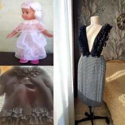 13CM Wide Three Layers Pleated Chiffon Fabric Lace Ruffle Collar Trim Embroidery Ribbon DIY Wedding Dress Doll Clothes Supplies