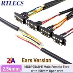 1/3/5 Pair Spring Loaded Male Female 2.54 MM Pitch 2P 3 4 5 6 7 8 9 Pole Through Holes PCB BTB Connector 2A DC Magnetic Pogo Pin