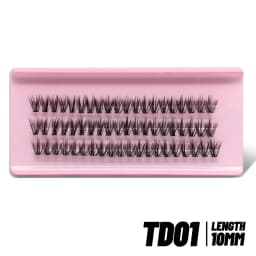 GROINNEYA Cluster Lashes Natural Eyelash extension Volume Individual Lashes Mixed Tray Lashes Cluster Natural DIY Eyelashes