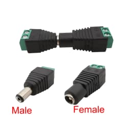 5/10Pcs 5.5 x 2.1mm 5.5 x 2.5mm DC Power Male Female Plug Jack Connector Adapter For 3528 5050 LED Strip Light Camera