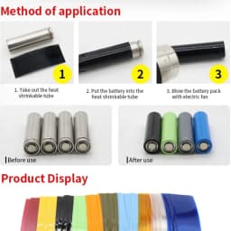 20/100/500pcs 18650 PVC Heat Shrink Wrap Pre-cut Insulated Wrapping Sleeving Shrinkable Heat-shrink Tubing Battery Film Case