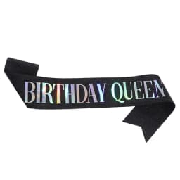 Birthday Queen Sash for Girl Women 20th 30th 40th 50th 60th Happy Birthday Party Decoration Supplies Glitter Satin Birthday Sash