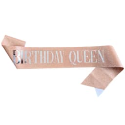 Birthday Queen Sash for Girl Women 20th 30th 40th 50th 60th Happy Birthday Party Decoration Supplies Glitter Satin Birthday Sash