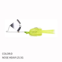 New Style 25.5G Spinnerbait Bladed Swimbait Jig Head Silicone Skirt Carp Fishing Buzz Artificial Bait Metal Spoon Jigging Lure